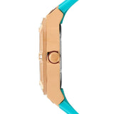 Guess Jet Setter White Dial Turquoise Silicone Strap Watch For Women - W0564L3 Buy Now By Guess