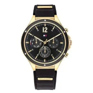 Tommy Hilfiger Eve Chronograph Quartz Black Dial Black Silicone Strap Watch For Women - 1782282 Buy Now By Tommy Hilfiger