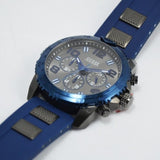 Guess Velocity Blue Dial Blue Rubber Strap Watch for Men - W0599G2 Buy Now By Guess