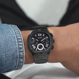 Guess Headliner Multifunction Black Dial Black Steel Strap Watch For Men - GW0572G3 Buy Now By Guess