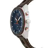 Tissot PRS 516 Chronograph Blue Dial Brown Leather Strap Watch For Men - T100.417.16.041.00 Buy Now By Tissot