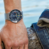 Breitling Superocean Heritage '57 Black Dial Silver Mesh Bracelet Watch for Men - A103701A1B1A1 Buy Now By Breitling