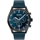 Hugo Boss Pioneer Quartz Blue Dial Blue Leather Strap Watch For Men - 1513711 Buy Now By Hugo Boss