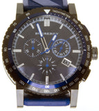 Burberry The City Sport Chronograph Black Dial Blue Rubber Strap Watch For Men - BU9807 Buy Now By Burberry