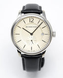 Burberry The Classic Horseferry Beige Dial Black Leather Strap Watch for Men - BU10000 Buy Now By Burberry