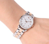 Marc Jacobs Baker White Dial Two Tone Steel Strap Watch for Women - MBM3331 Buy Now By Marc Jacobs