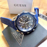 Guess Octane Chronograph Black Dial Blue Rubber Strap Watch For Men - W1047G2 Buy Now By Guess