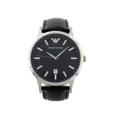 Emporio Armani Renato Black Dial Leather Strap Watch For Men - AR2411 Buy Now By Emporio Armani