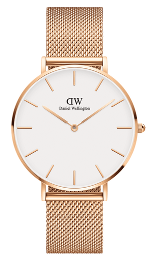 Daniel Wellington Petite Melrose White Dial Rose Gold Mesh Strap Watch For Women - DW00100305 Buy Now By Daniel Wellington