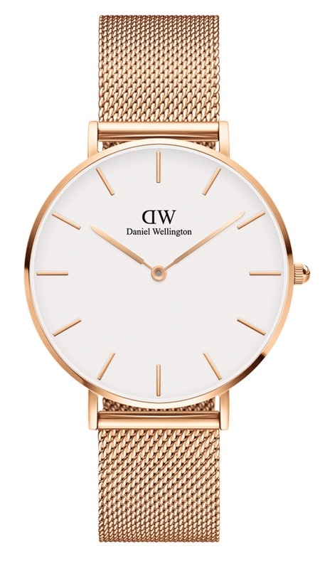 Daniel Wellington Petite Melrose White Dial Rose Gold Mesh Strap Watch For Women - DW00100305 Buy Now By Daniel Wellington