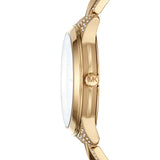Michael Kors Runway Mercer Crystals Silver Dial Gold Steel Strap Watch For Women - MK6715 Buy Now By Michael Kors