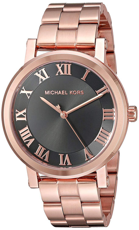 Michael Kors Noire Black Dial Rose Gold Steel Strap Watch for Women - MK3585 Buy Now By Michael Kors