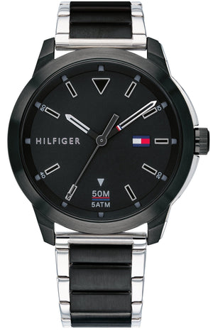 Tommy Hilfiger Sneaker Quartz Black Dial Two Tone Steel Strap Watch for Men - 1791619 Buy Now By Tommy Hilfiger