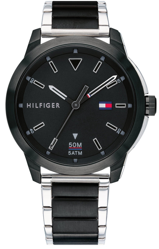 Tommy Hilfiger Sneaker Quartz Black Dial Two Tone Steel Strap Watch for Men - 1791619 Buy Now By Tommy Hilfiger
