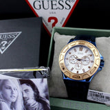 Guess Force Multi Function White Dial Blue Leather Strap Watch For Men - W0674G7 Buy Now By Guess