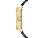Guess Duchess Crystals Gold Dial Black Silicon Strap Watch For Women - GW0619L2 Buy Now By Guess