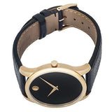 Movado Museum Classic Black Dial Black Leather Strap Watch For Men - 607060 Buy Now By Movado