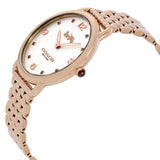 Coach Delancey White Dial Rose Gold Steel Strap Watch for Women - 14502783 Buy Now By Coach