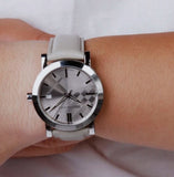 Burberry Heritage Grey Dial Beige Leather Strap Unisex Watch - BU1754 Buy Now By Burberry