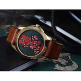 Gucci Le Marche Des Merveilles Green and Red Dial Brown Leather Strap Unisex Watch - YA1264012 Buy Now By Gucci