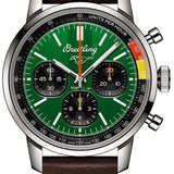Breitling Top Time B01 Ford Mustang Green Dial Brown Leather Strap Watch for Men - AB01762A1L1X1 Buy Now By Breitling