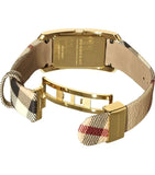 Burberry Nova Gold Tone Square Dial Leather Strap Watch for Women - BU1582 Buy Now By Burberry