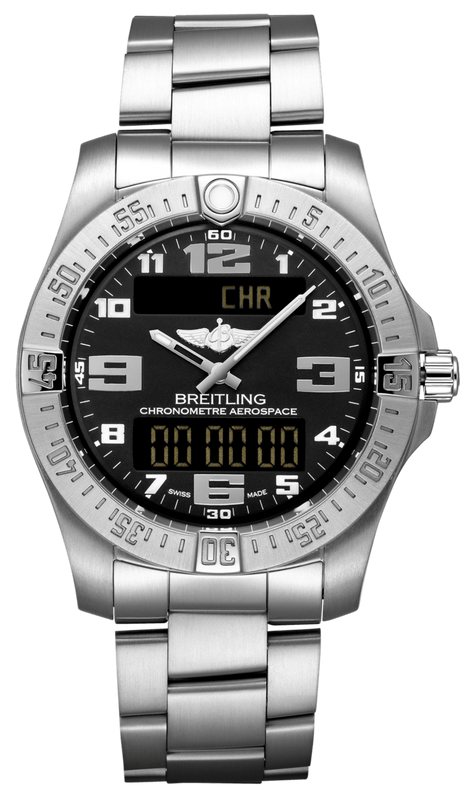 Breitling Aerospace Evo Black Dial Silver Steel Strap Watch for Men - E79363101B1E1 Buy Now By Breitling