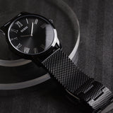 Guess Richmond Black Dial Black Mesh Bracelet Watch for Men - W1263G3 Buy Now By Guess