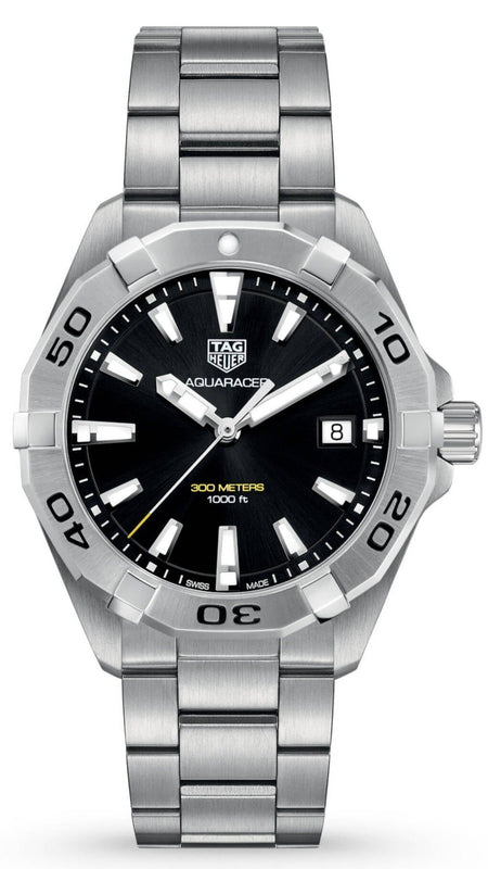 Tag Heuer Aquaracer Black Dial Silver Steel Strap Watch for Men - WBD1110.BA0928 Buy Now By Tag Heuer