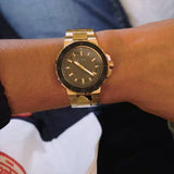 Guess Track Grey Dial Gold Steel Strap Watch for Men - GW0426G2 Buy Now By Guess
