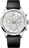 Calvin Klein Masculine Chronograph White Dial Black Leather Strap Watch for Men - K2H27120 Buy Now By Calvin Klein
