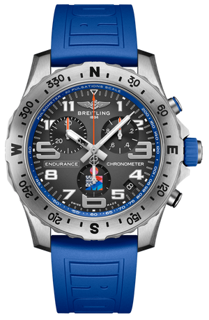 Breitling Endurance Pro Ironman World Championship Grey Dial Blue Rubber Strap Watch for Men - E823103A1M1S1 Buy Now By Breitling