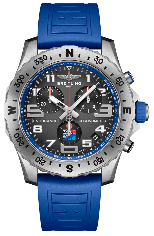 Breitling Endurance Pro Ironman World Championship Grey Dial Blue Rubber Strap Watch for Men - E823103A1M1S1 Buy Now By Breitling
