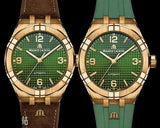 Maurice Lacroix Aikon Automatic Green Dial Brown Leather Strap Watch For Men - AI6008-BRZ0B-630-M Buy Now By Maurice Lacroix