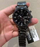 Hugo Boss Chronograph Black Dial Black Steel Strap Watch for Men - 1513180 Buy Now By Hugo Boss