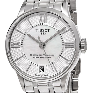 Tissot Chemin Des Tourelles Powermatic 80 Lady White Dial Silver Steel Strap Watch For Women - T099.207.11.037.00 Buy Now By Tissot