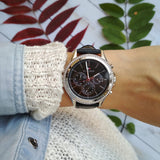 Tommy Hilfiger Ari Diamonds Black Dial Black Leather Strap Watch for Women - 1781981 Buy Now By Tommy Hilfiger