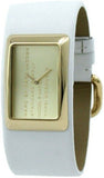 Marc Jacobs Champagne Dial White Leather Strap Watch for Women - MBM2043 Buy Now By Marc Jacobs
