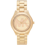 Michael Kors Slim Runway Gold Dial Gold Steel Strap Watch for Women - MK3477 Buy Now By Michael Kors