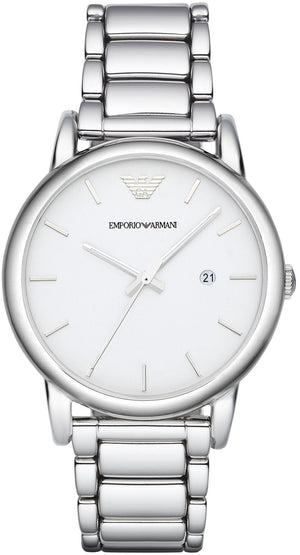 Emporio Armani Classic Luigi Quartz Silver Dial Silver Steel Strap Watch For Men - AR1854 Buy Now By Emporio Armani