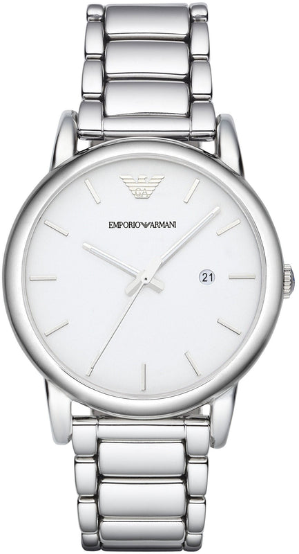 Emporio Armani Classic Luigi Quartz Silver Dial Silver Steel Strap Watch For Men - AR1854 Buy Now By Emporio Armani