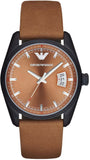 Emporio Armani Sportivo Analog Brown Dial Brown Leather Strap Watch For Men - AR6080 Buy Now By Emporio Armani