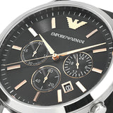 Emporio Armani Giovanni Analog Black Dial Black Leather Strap Watch For Men - AR11431 Buy Now By Emporio Armani