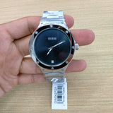 Guess Scope Black Dial Silver Steel Strap Watch for Men - GW0427G1 Buy Now By Guess