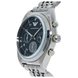 Emporio Armani Franco Black Dial Silver Steel Strap Watch For Men - AR0373 Buy Now By Emporio Armani