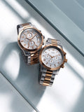 Guess Exec Chronograph White Dial Two Tone Steel Strap Watch for Men - W0075G2 Buy Now By Guess