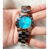 Marc Jacobs Amy Blue Dial Silver Steel Strap Watch for Women - MBM3272 Buy Now By Marc Jacobs