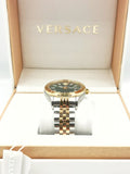 Versace Hellenyium Quartz Green Dial Two Tone Steel Strap Watch For Men - VEVI00620 Buy Now By Versace