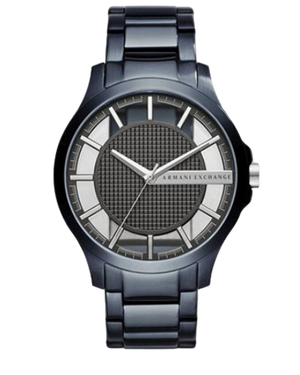 Armani Exchange Hampton Skeleton Grey Dial Blue Steel Strap Watch For Men - AX2401 Buy Now By Armani Exchange