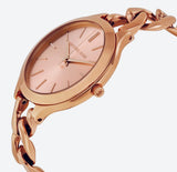 Michael Kors Slim Runway Rose Gold Dial Rose Gold Steel Strap Watch for Women - MK3223 Buy Now By Michael Kors